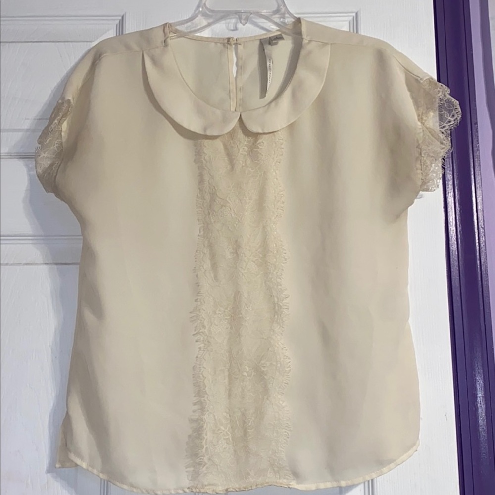 Lauren Conrad Cream Lace Blouse